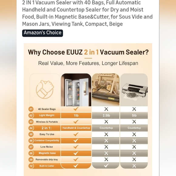 Vacuum Sealer with Bags - Picture 9 of 12